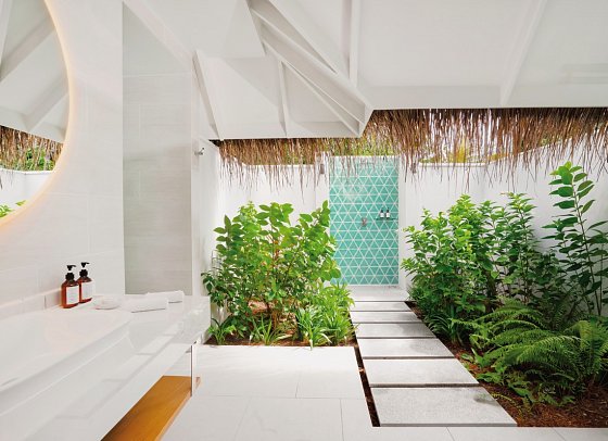 Nova Maldives - Beispiel Bad Beach Villa (Zimmercodierungen VP1, VB1 & VB2)