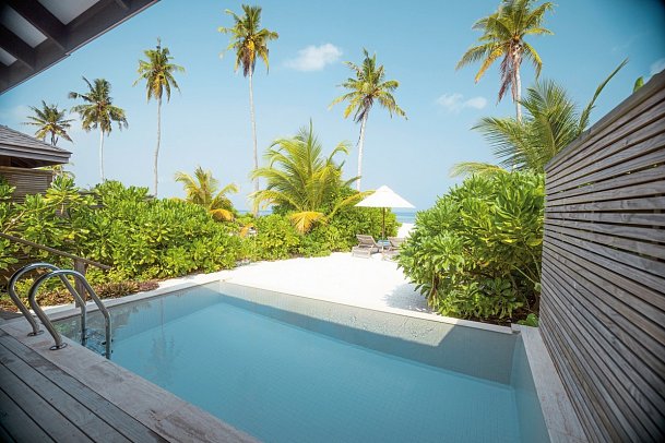 Jawakara Islands Maldives - Wohnbeispiel Beach Pool Villa (Zimmercodierungen VB2, VB4, VV2 & VV4)