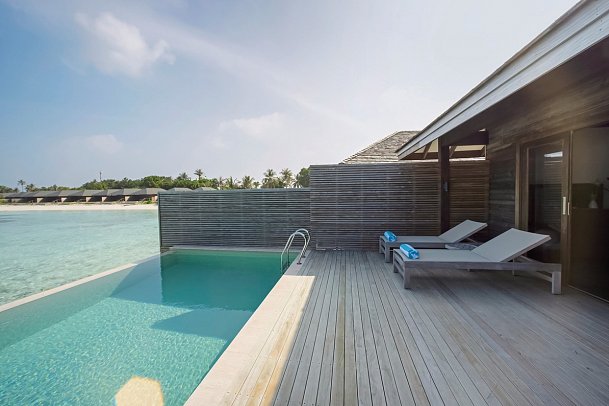 Jawakara Islands Maldives - Wohnbeispiel Water Pool Villa (Zimmercodierungen VX1, VX2, VX8 & VX9)