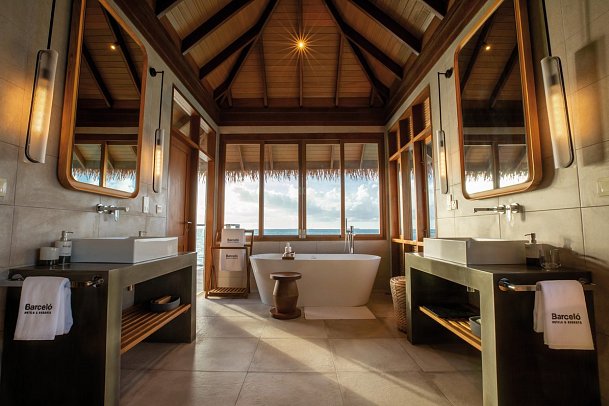 Barceló Whale Lagoon Maldives - Wohnbeispiel Sunset/Sunrise Water Villa (Zimmercodierungen VX1 & VX2)