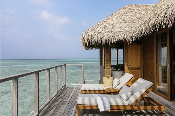 Meliá Whale Lagoon Maldives - Wohnbeispiel Sunrise & Sunset Water Villa (Zimmercodierungen VX1, VX2, VX7 & VX8)