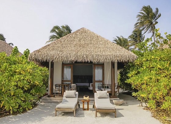 Meliá Whale Lagoon Maldives - Wohnbeispiel Sunrise & Sunset Beach Villa (Zimmercodierungen VB1, VB2, VB7 & VB8)