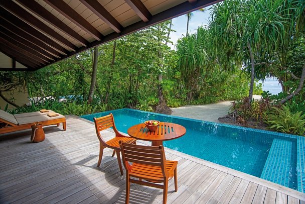 The Residence Maldives at Dhigurah - Wohnbeispiel Deluxe Beach Pool Villa (Zimmercodierungen VB3 & VB4)