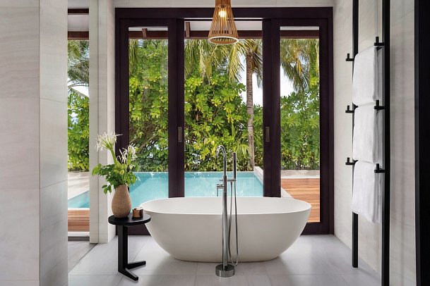 Anantara Veli Maldives Resort - Beispiel Bad Beach Pool Villa