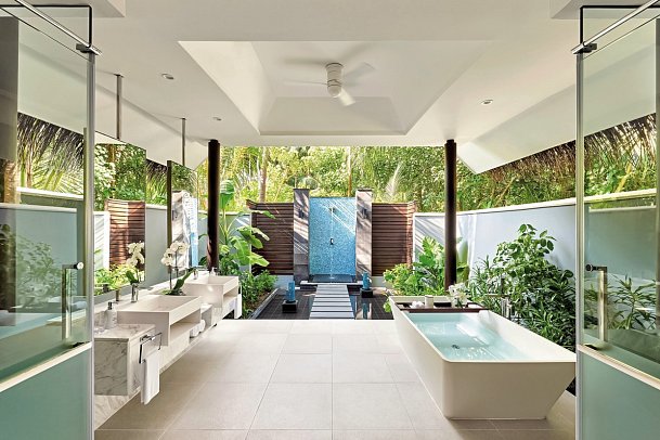 Niyama Private Islands Maldives - Beispiel Bad Beach Villa (Zimmercodierungen VB1, VB2, VB3, VB4, VB7, VB8 & FB1)