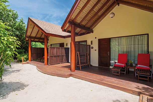 Reethi Faru Resort - Wohnbeispiel Two Bedroom Garden Suite (Zimmercodierungen WG2 & WG7)