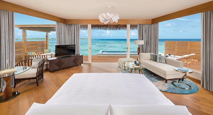 JW Marriott Maldives Resort & Spa - Wohnbeispiel Duplex Overwater Pool Villa (Zimmercodierung VB5)