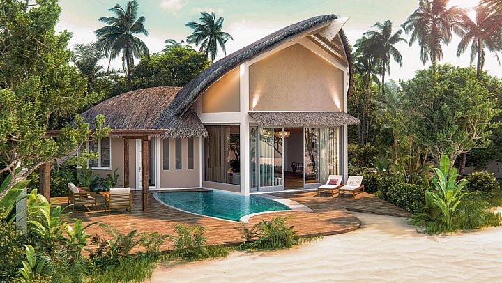 JW Marriott Maldives Resort & Spa - Wohnbeispiel Beach Pool Villa (Zimmercodierungen VB2 & VB4)