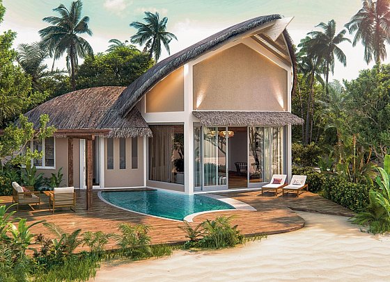 JW Marriott Maldives Resort & Spa - Wohnbeispiel Beach Pool Villa (Zimmercodierungen VB2 & VB4)