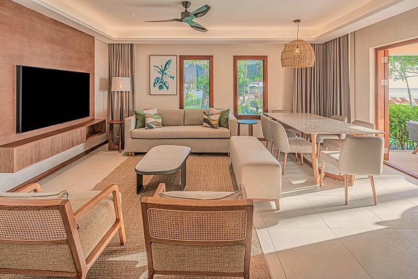 Hilton Mauritius Resort & Spa - Wohnbeispiel Beachfront Family Suite (Zimmercodierungen WIO & WHO)