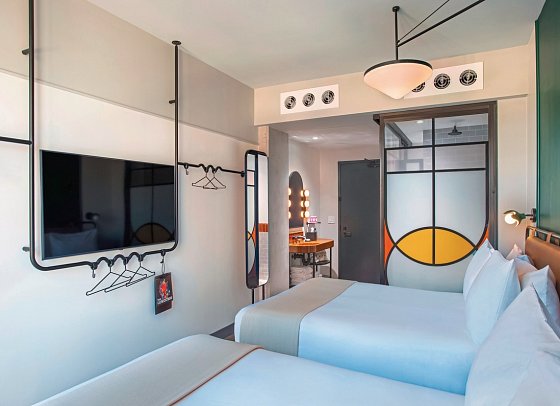 Moxy NYC Lower East Side - Wohnbeispiel Two Double beds (Zimmercodierung UG4)