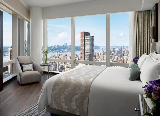 Mandarin Oriental New York - Wohnbeispiel Hudson River View Suite (Zimmercodierung WB1)