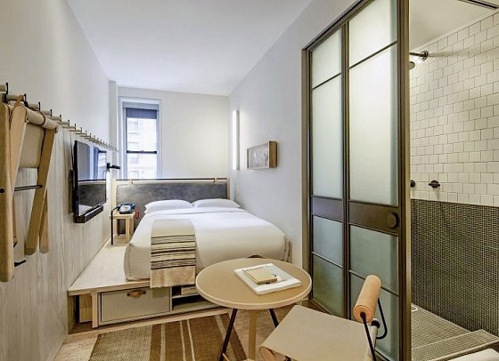 MOXY New York Times Square - Wohnbeispiel Standard One Full bed (Zimmercodierung UG6)
