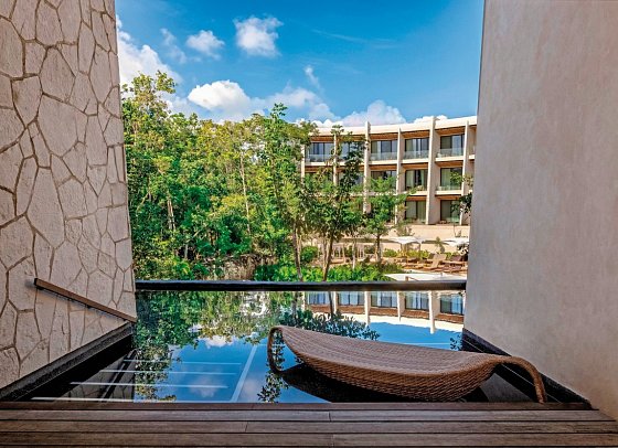 Secrets Tulum Resort & Beach Club - Wohnbeispiel Juniorsuite Swim-up (Zimmercodierung J1Q)