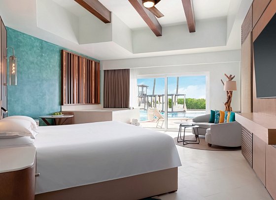 Hyatt Vivid Playa del Carmen - Wohnbeispiel Juniorsuite Swim Up King (Zimmercodierung JBQ)