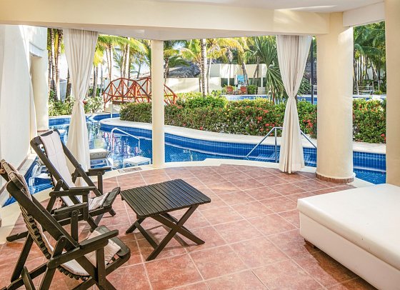 El Dorado Maroma & Palafitos Overwater Bungalows - Wohnbeispiel Swim Up Suite (Zimmercodierung WB3)
