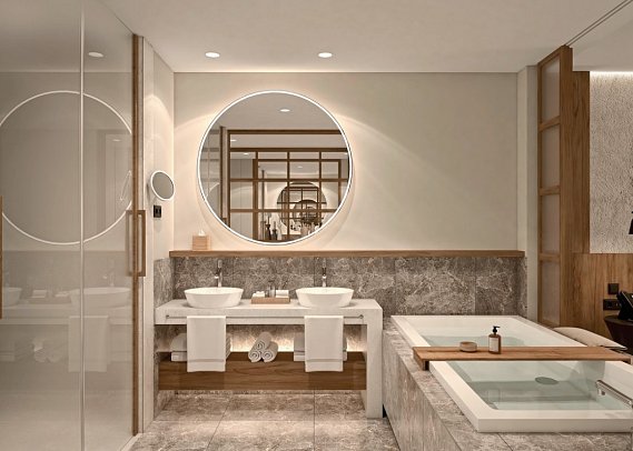 Secrets Playa Esmeralda Resort & Spa - Badbeispiel Juniorsuite (Zimmercodierungen JB1, JB2, JB3, JB4, JB5, JB6, JB7, JB8, JB9, UL1, UL2, UL3, UL4, UL5, UL7, UL8, DL1 & ULQ)