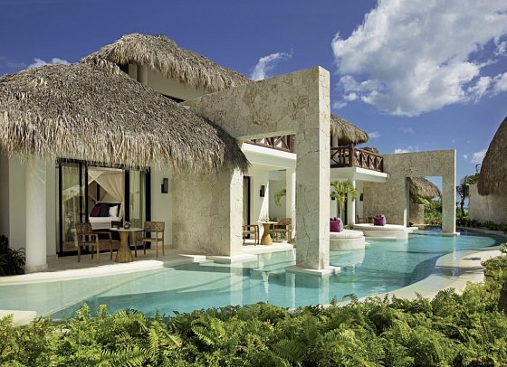 Secrets Cap Cana Resort & Spa - Wohnbeispiel Preferred Club Bungalow Suite Swim Out Ocean Front (Zimmercodierung BBO)