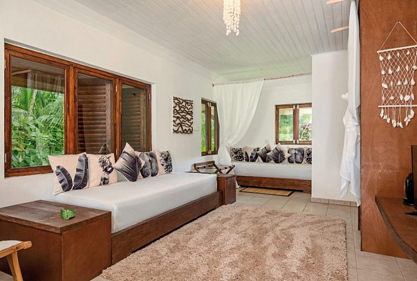 Bliss Hotel Praslin - Wohnbeispiel Eden Garden Familiy Suite (Zimmercodierung WI1)