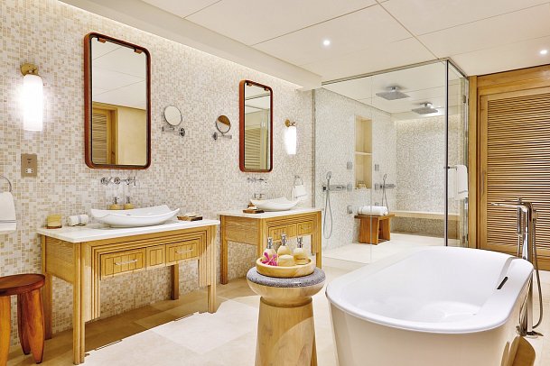 Mango House Seychelles - Wohnbeispiel One Bedroom Suite with Ocean View (Zimmercodierungen W1M, WHM, WX1 & WH1)