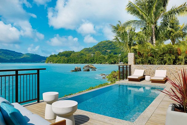 Mango House Seychelles - Wohnbeispiel One Bedroom Ocean House with Pool (Zimmercodierungen WX1 & WH1)