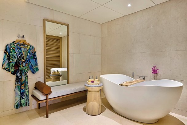 Mango House Seychelles - Beispiel Bad Two Bedroom Cliff House Panorama Suite (Zimmercodierungen WX2 & WH5)