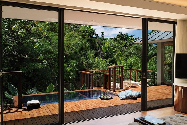 Raffles Seychelles - Wohnbeispiel Hillside Pool Villa Garden View Twin (Zimmercodierungen VB1, VH1 & VB6)