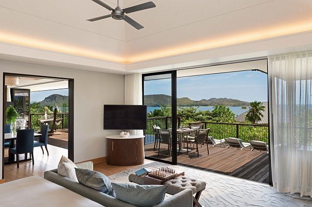 Raffles Seychelles - Wohnbeispiel Two Bedroom Ocean View Pool Villa (Zimmercodierung VB4)