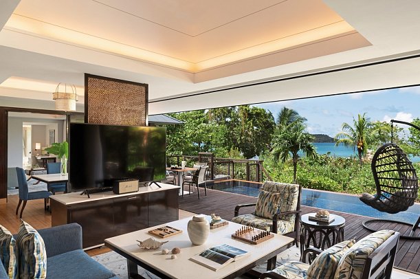 Raffles Seychelles - Wohnbeispiel Two Bedroom Beachfront Pool Villa (Zimmercodierung VB5)