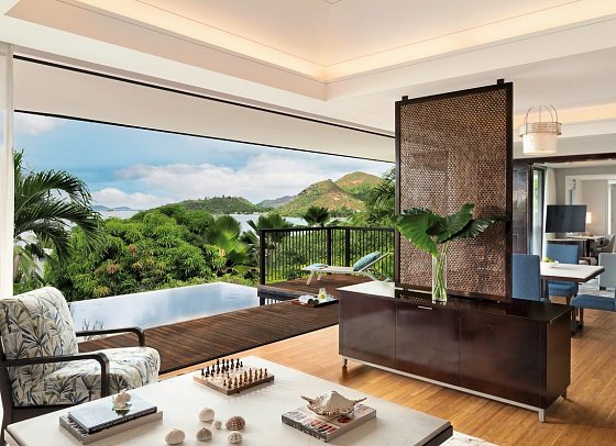 Raffles Seychelles - Wohnbeispiel Grand Ocean View Pool Villa (Zimmercodierung V1M)