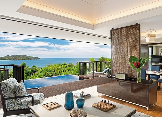 Raffles Seychelles - Wohnbeispiel Grand Panoramic Pool Villa (Zimmercodierung VB3)