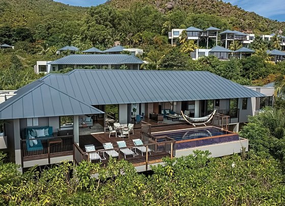 Raffles Seychelles - Wohnbeispiel Two Bedroom Ocean View Pool Villa (Zimmercodierung VB4)