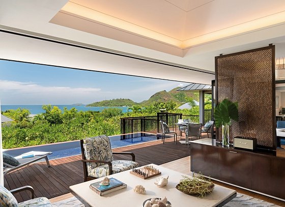 Raffles Seychelles - Wohnbeispiel Two Bedroom Ocean View Pool Villa (Zimmercodierung VB4)
