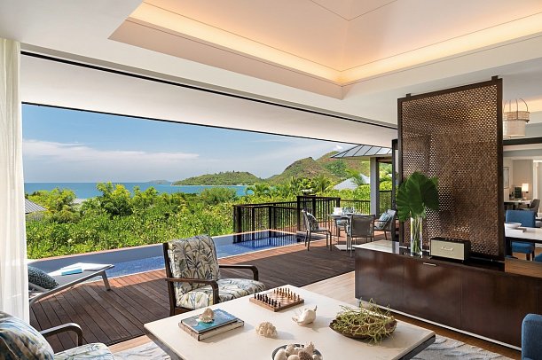 Raffles Seychelles - Wohnbeispiel Two Bedroom Ocean View Pool Villa (Zimmercodierung VB4)