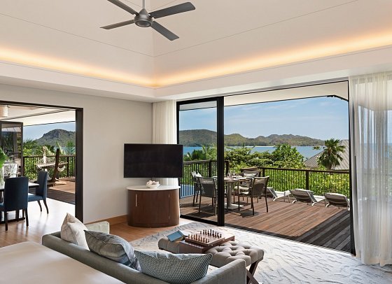 Raffles Seychelles - Wohnbeispiel Two Bedroom Ocean View Pool Villa (Zimmercodierung VB4)