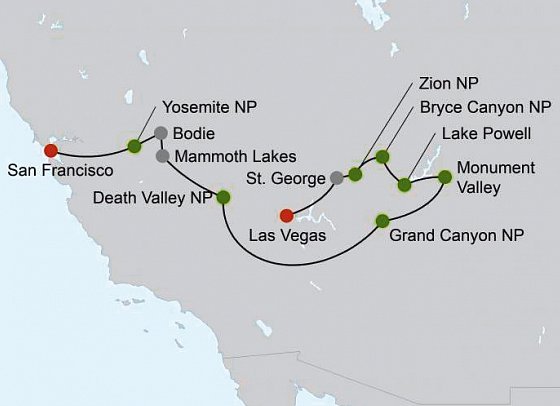 Nationalparks des Westens erwandern (ab San Francisco)