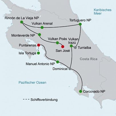 Höhepunkte Costa Ricas (13 Nächte)