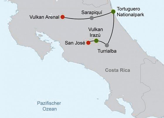 Geheimnisvolles Costa Rica: Vulkane und Regenwald
