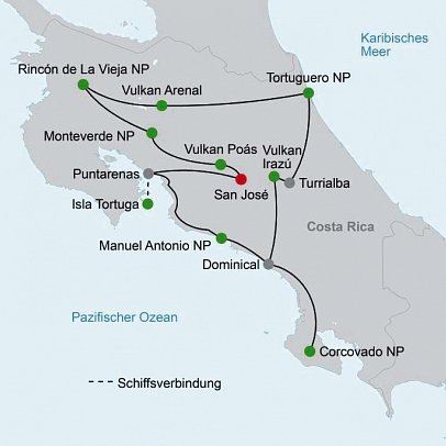 Höhepunkte Costa Ricas (14 Nächte)