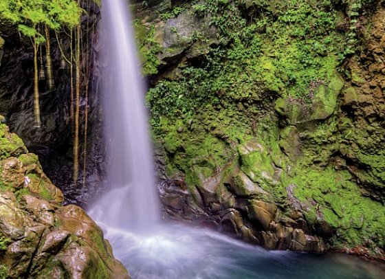 Costa Rica - Auf der Suche nach den Faultieren - Wasserfall Hacienda Guachipelin