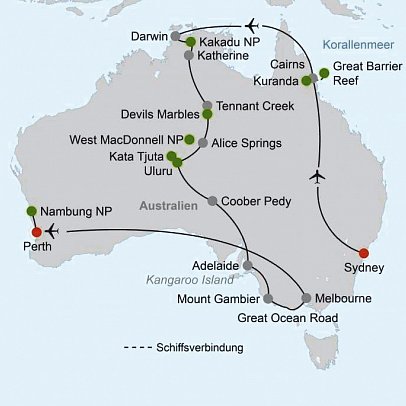 Australien zum Kennenlernen (ab Sydney/bis Perth)