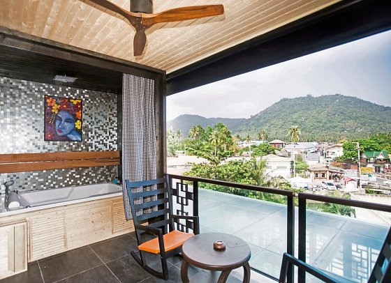 Pavilion Samui Villas & Resort - Wohnbeispiel Deluxe Jacuzzi Suite (Zimmercodierung WD1)