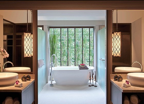 Anantara Bophut Koh Samui Resort - Wohnbeispiel Badezimmer Junior Garden Suite (Zimmercodierung JBG)
