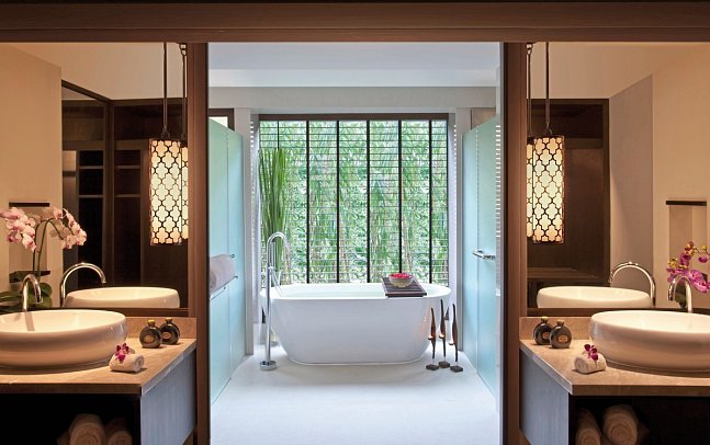 Anantara Bophut Koh Samui Resort - Wohnbeispiel Badezimmer Junior Garden Suite (Zimmercodierung JBG)