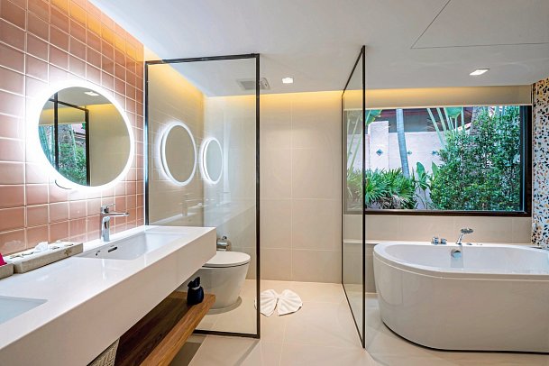 Baan Samui Resort - Wohnbeispiel Bad (Zimmercodierung WI1)