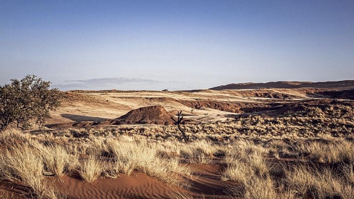 Namibia - Roter Sand, weiter Horizont - Namib Wüste