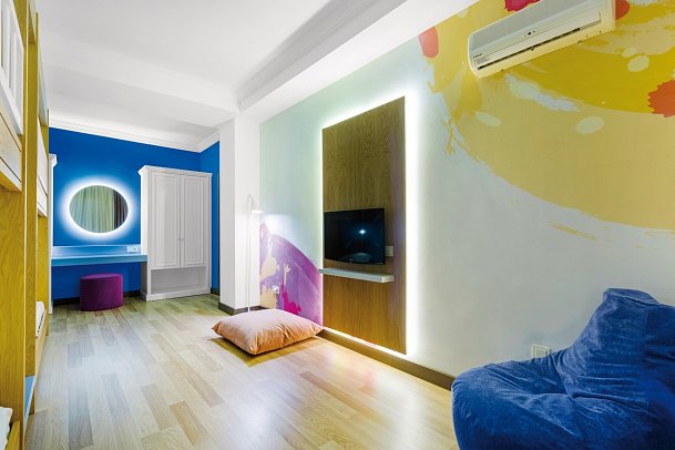 Telatiye Resort - Wohnbeispiel Familienzimmer mit Etagenbett (Zimmercodierung FX1)