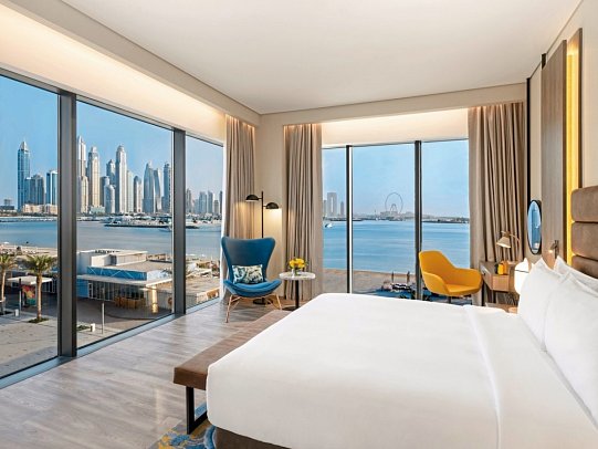 voco Dubai The Palm - Wohnbeispiel Panoramic Beach Front View (Zimmercodierung DB2)