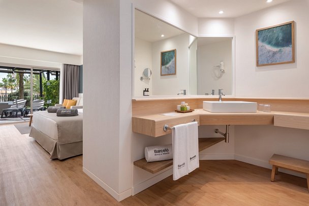 Barceló Fuerteventura Mar - Wohnbeispiel Doppelzimmer Deluxe mit Whirlpool (Zimmercodierung DD2)