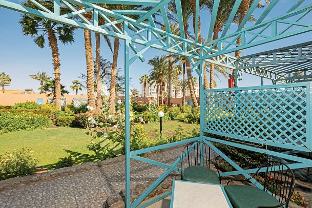 Giftun Azur Resort - Beispiel Terrasse Bungalow (Zimmercodierungen BB1, DP1 & DC2)